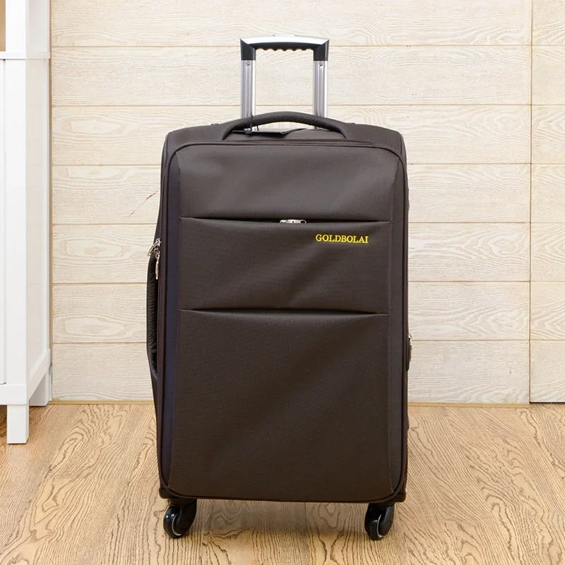 Universal Wheel Trolley Case Pria, koper kanvas 22 inci bisnis Bording Case 28 inci perjalanan kata sandi 30