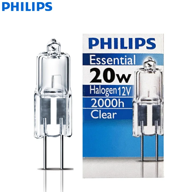 Philips Essential Capsule G4 20W 12V Pin Lamp Halogen Decorative Light Clear 3000K Warm White Dimmable T9 Home Original Bulb