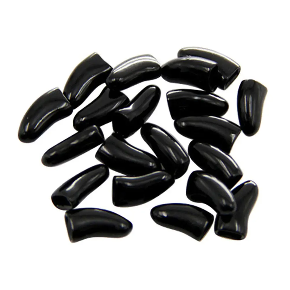 20Pcs Cat Claw Caps Protective Nail Covers for Destructive Scratching Prevention Easy to Apply Eco Friendly Black S