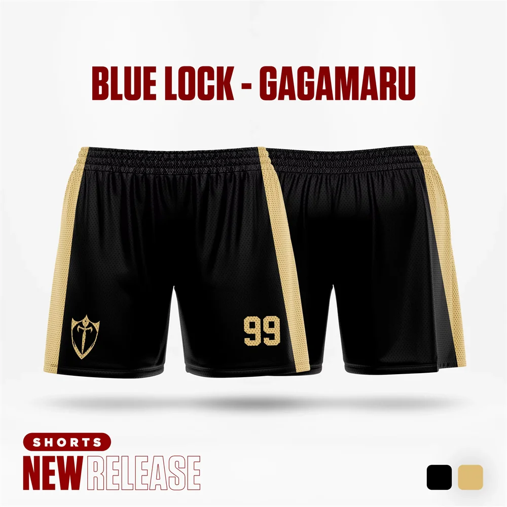 Blue Lock B. Munchen BACHMAN Men Shorts Black Cartoon Anime 11 Jersey Summer Fashion Women Unisex Short Pants Sport Kids Bottoms