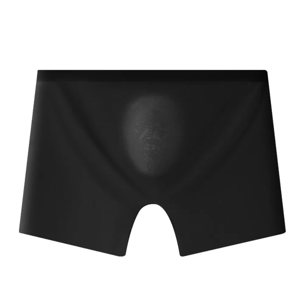 

Fashion Solid Color Ultra-thin Boxer Briefs Breathable Quick Dry Cool Feeling Underpants Lingerie Seamless Underwear for Men Men