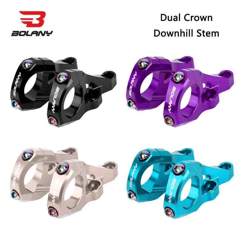 

BOLANY 31,8 мм вилка с двойной короной, вынос велосипеда с прямым креплением — легкий зажим руля из алюминиевого сплава для велосипеда спуска (DH)
