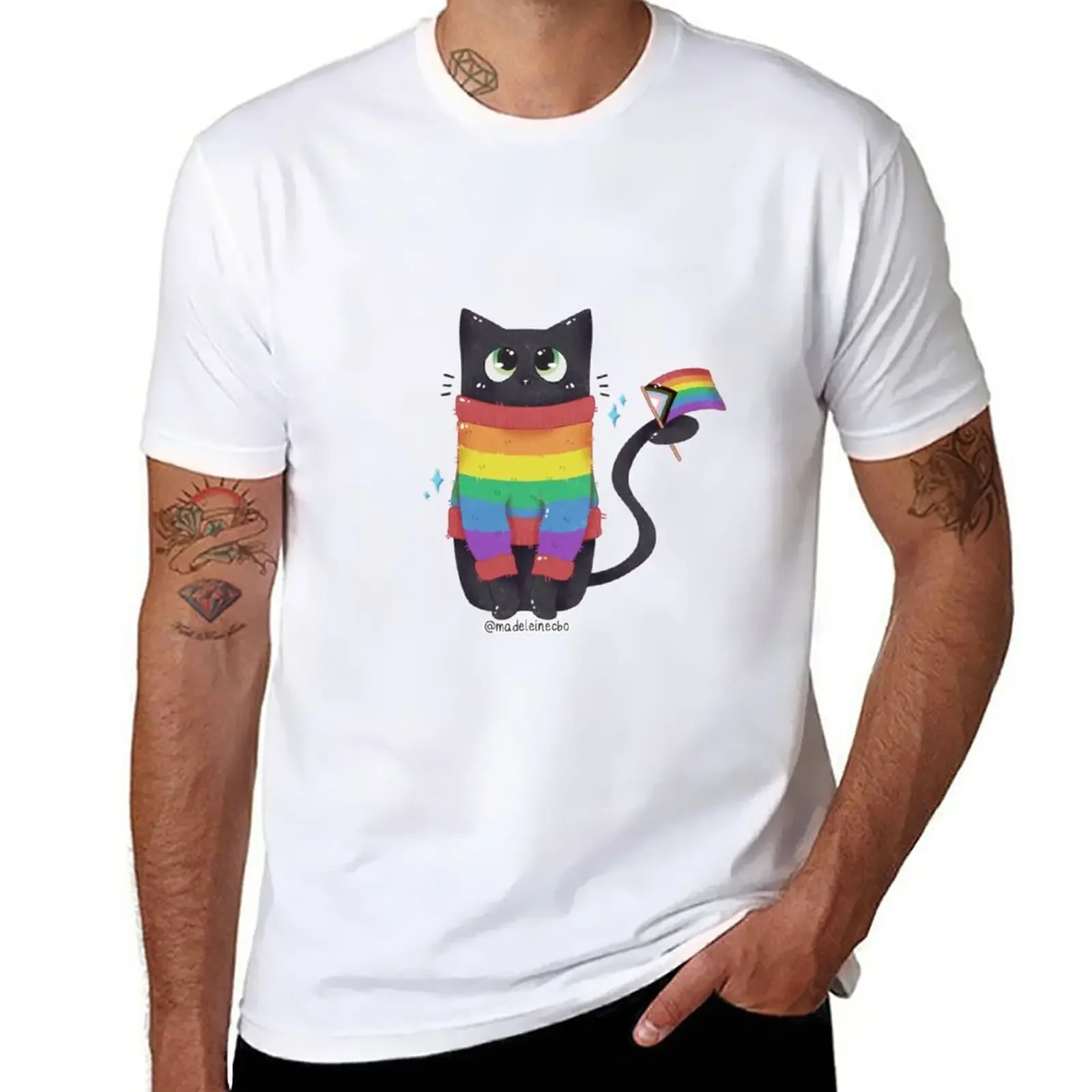 New Pride Cat T-Shirt graphics t shirt quick drying t-shirt cute clothes men t shirts