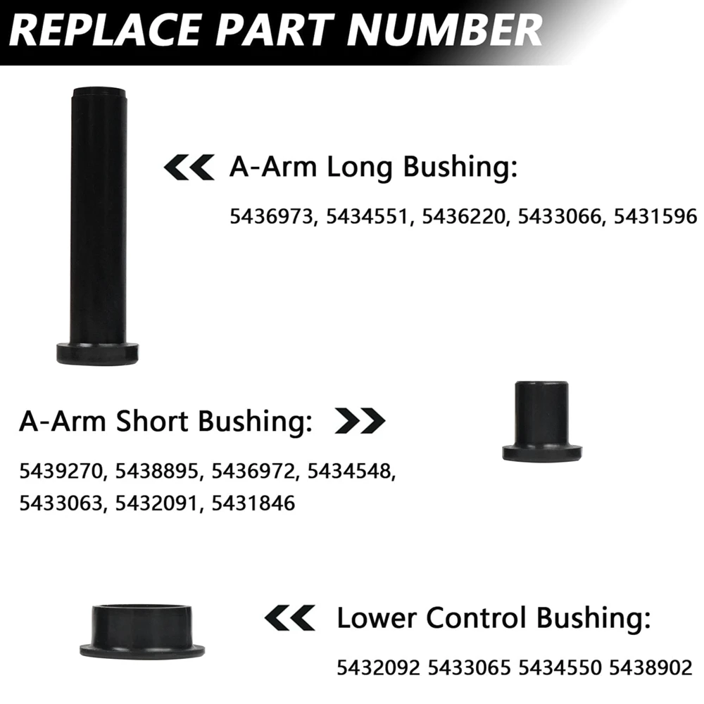 طقم جلبة ذراع التعليق الخلفي لـ Polaris Sportsman 335/400/450/500/570/800/ETX، يستبدل 5436973 5438902 5439270