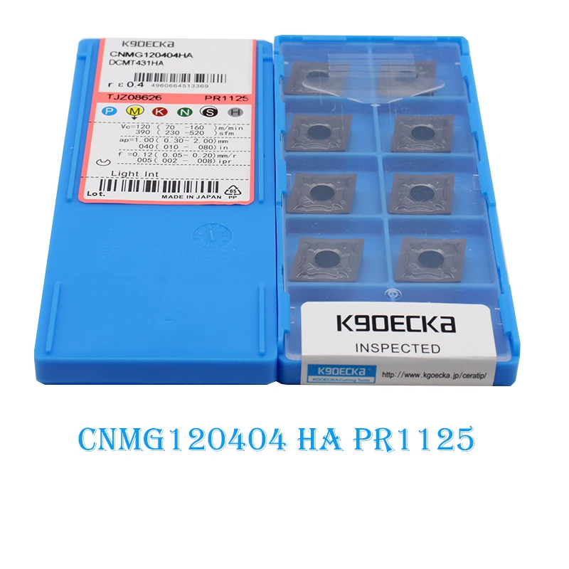 

10PCS CNMG120404 CNMG120408 HA PR1125 High Quality Carbide Insert CNC lathe External Turning Tool Insert For Stainless Steel