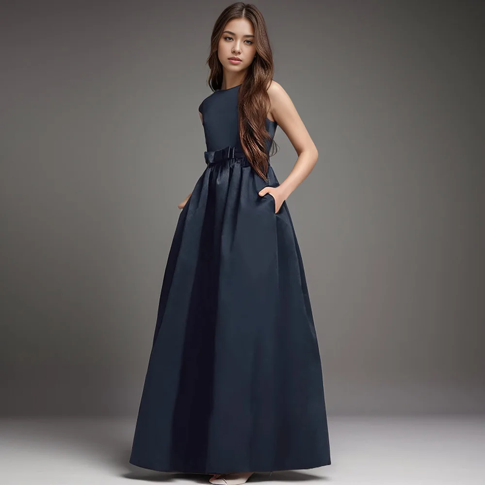 Teen Girl Clothes for Bridesmaid Violin Performance Young Girls Party Dresses Child Elegant Evening Dress
