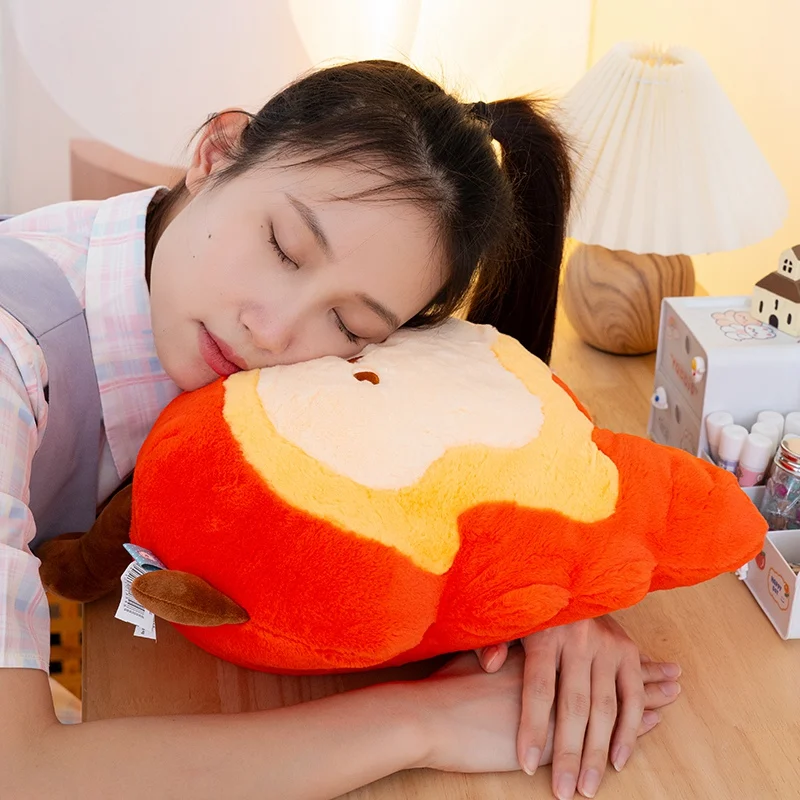 Cartoon Smile Face Little Fire Man Plush Toys Stuffed Soft Sofa Chair Cushion Office Plushie Throw Pillows for Girls Gifts Decor