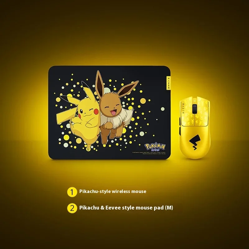 Razer Pokémon Pikachu Collaborative Wireless Mouse Professional Version V3 For Computer Games High Precision Optical Sensor