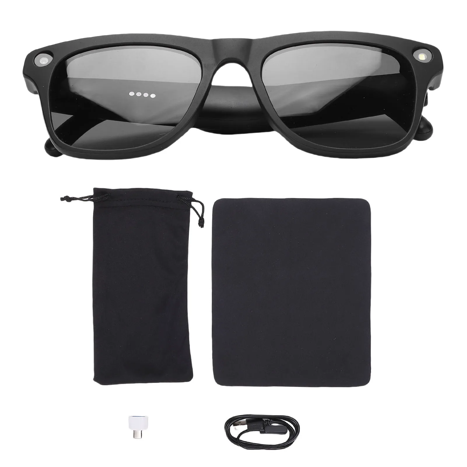 Smart Glasses 4K Camera with Flash Dual Speakers Bluetooth 5.4 Glasses AI Sound Assistant Visual Dialogue Real Time Translation