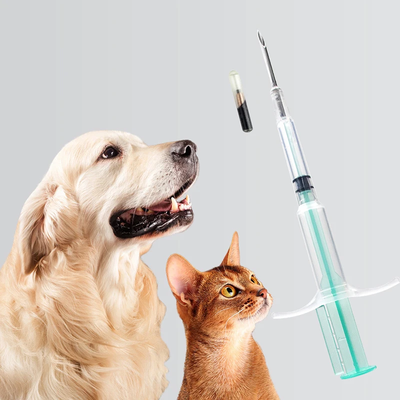 Pet Animal Microchip Syringe 1.25*7mm/1.4*8mm/2.12*12mm Horse Dog Microchip Pets Chips Animals Chip Syringes For Dogs Cats Fish