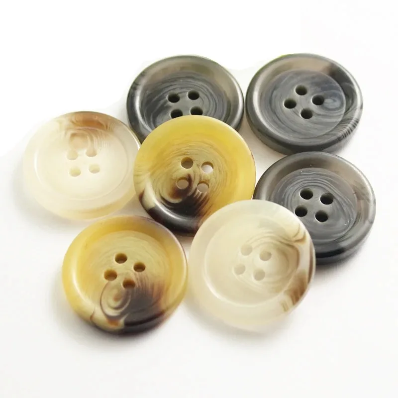 10PCS 11.5-30MM Resin 4 Holes Buttons Sewing Accessories Size Complete for Clothing Decorative Plastic Buttons Handmade DIY