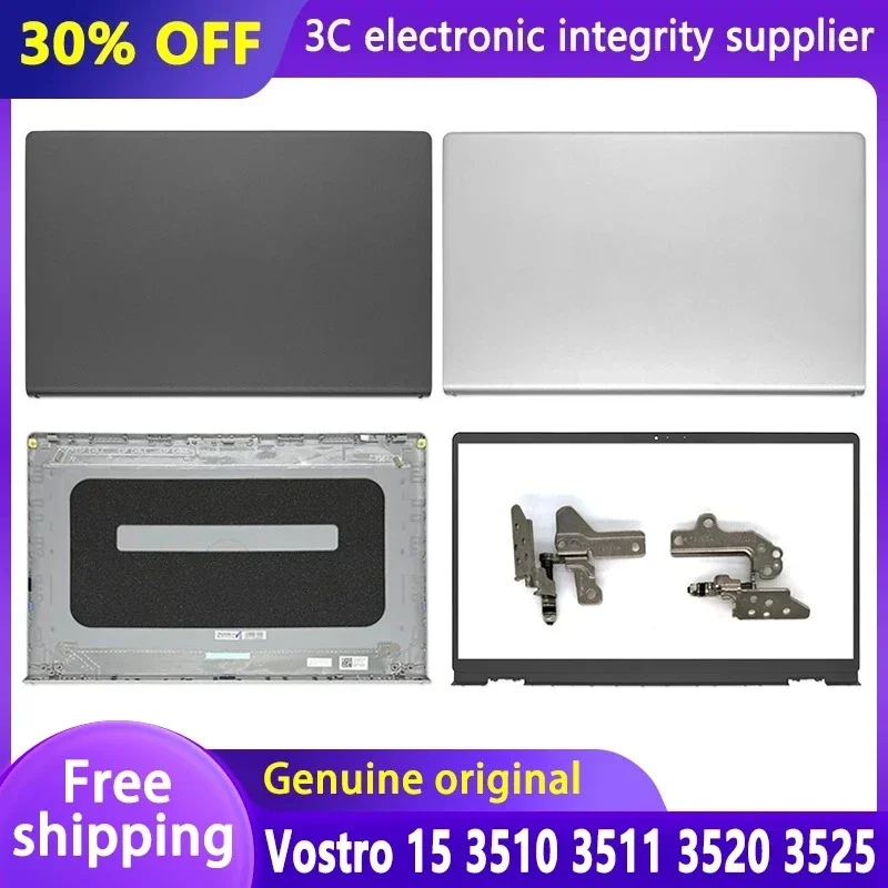 

NEW For Vostro 15 3510 3511 3520 3525 Laptop Case LCD Back Screen Cover Front Bezel Hinges Top Case 00WPN8 0DWRHJ 3510 3511
