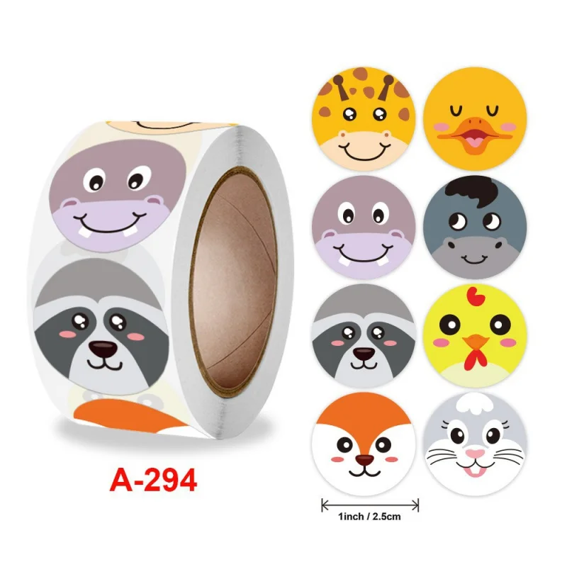 

Детские мультяшные наклейки, клейкие стикеры в стиле INS, красочные этикетки с животными для скрапбукинга, подарков, упаковки, конвертов