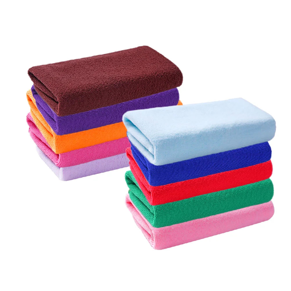 10 Pcs/pack Microfiber Cleaning Cloths Kitchen Tea Towels Paper Hand Washcloths for Face Mini