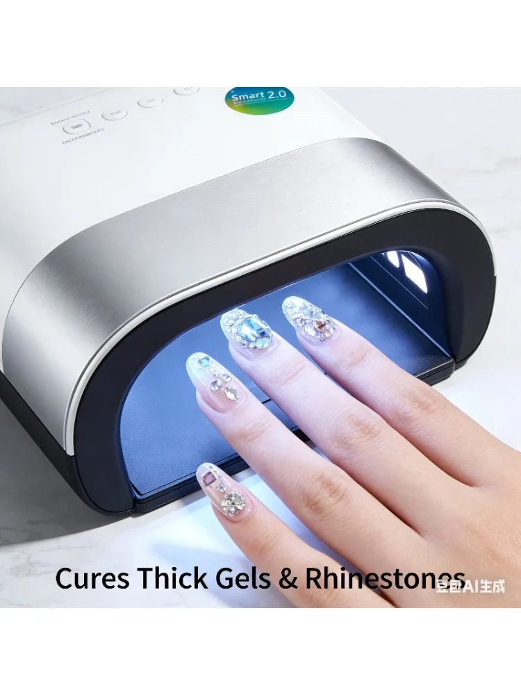 UV LED draadloze manicurelamp, UV-lamp voor gelnagel 4, slimme timer en sensor, thuissalon-manicures met instellingen - afbeelding 2