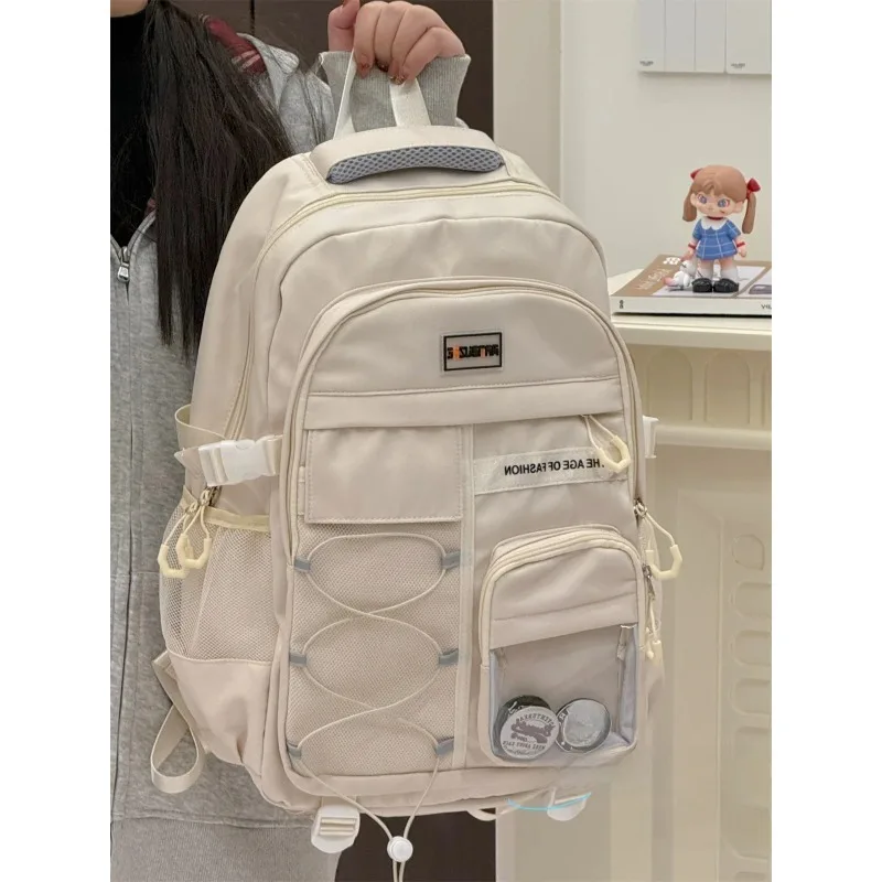 Retro Japanese Sle Large Capaci Double oulder Bapa for Middle And High School Students Men And Women Youth Casual W...