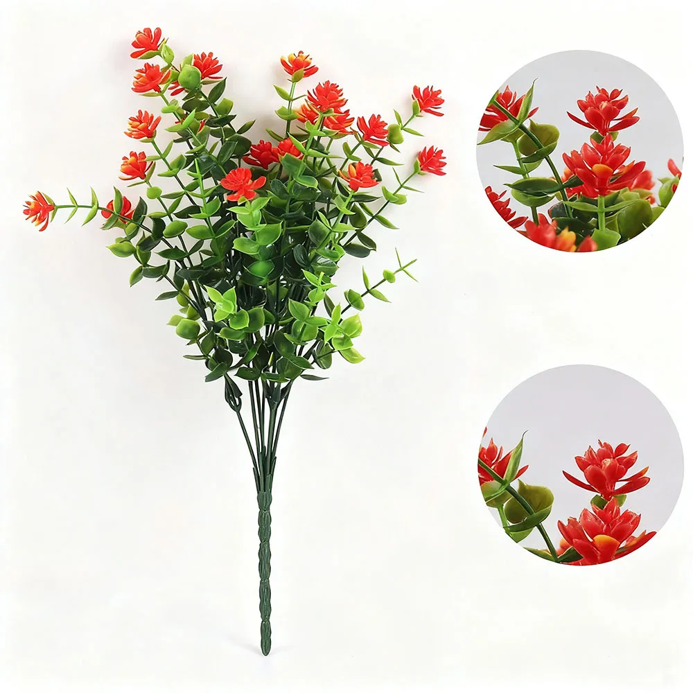 

5pcs Home Decoration Artificial Plants Potting Fake Green simulation Plant Wedding Decoration Room Decoration Outdoor Decor