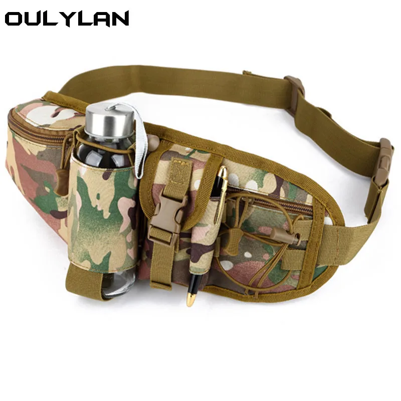 New Nylon Tactical Hiking Waist Bag Men's Multi-purpose Sports Waterproof Waistpack Military Camouflage Hunting Hiking Pack