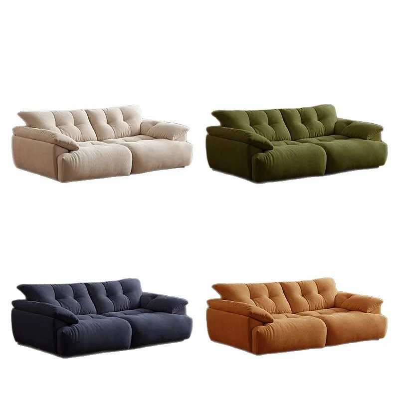 Bud puffs big black bear chenille, fully removable and washable, adjustable backrest sitting deep functional fabric cloud sofa