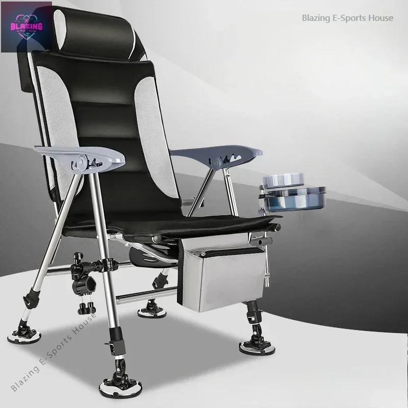 European Style Multifunction Fishing Chair Portable Modern Lightweight Folding Fishing Chair Outdoor Furniture Sedia Pesca FYFC