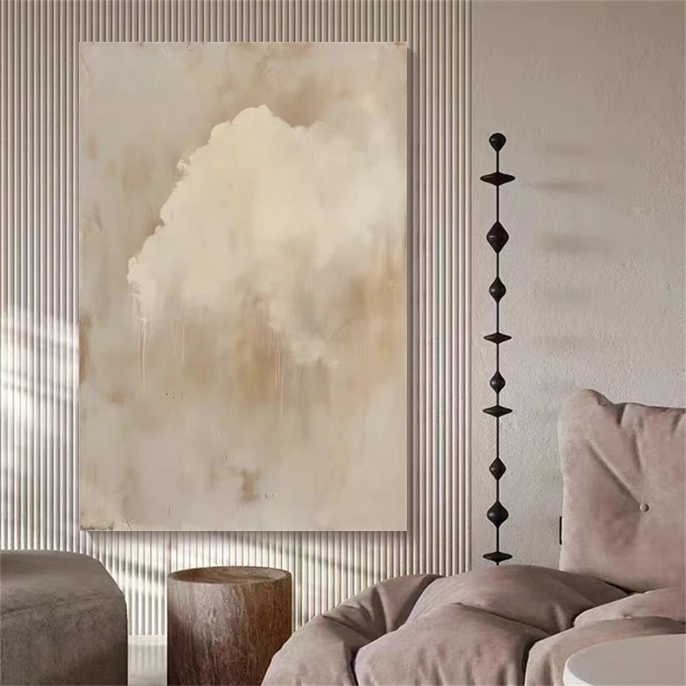 

Mural Pattern Hand-Painted Lover Rain Landscape Oil Paintings On Canvas Wall Art Pictures For Living Room Home Decor Best Gift