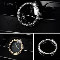 For Mercedes-Benz C E S Class W205 W213 W222 Crystal Style Car Center Front Clock Ring Cover Trim Car Interior Accessories