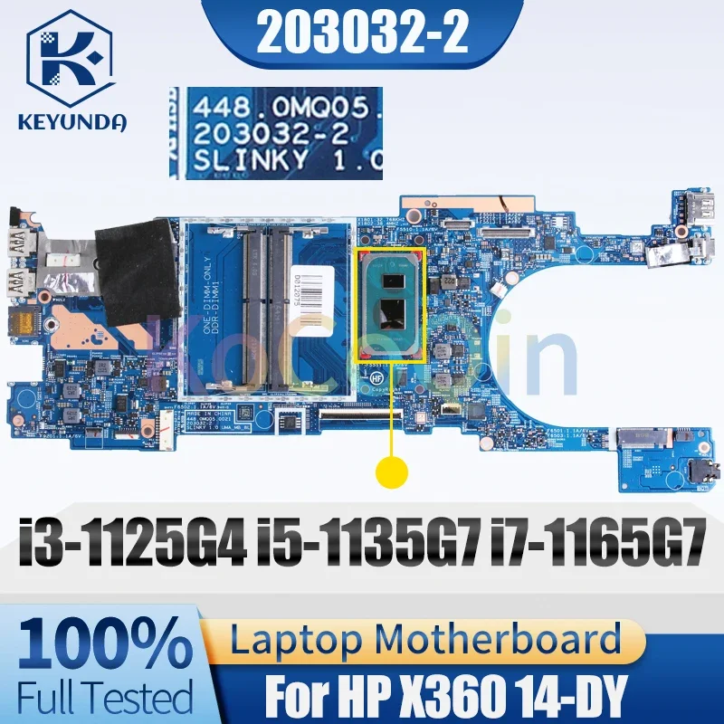 203032-2 For HP X360 14-DY Notebook Mainboard 7505U i3-1125G4 i5-1135G7 i7-1165G7 M45749-601 M76626-601 Laptop Motherboard Test