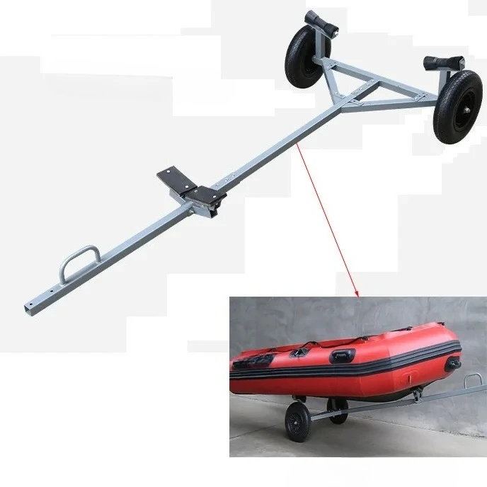 Capacity Trailer for Inflatable Rubber Dinghy Assault Boat Fishing Boat Tractor Portable Boat Trailer Easy Frame Large Load