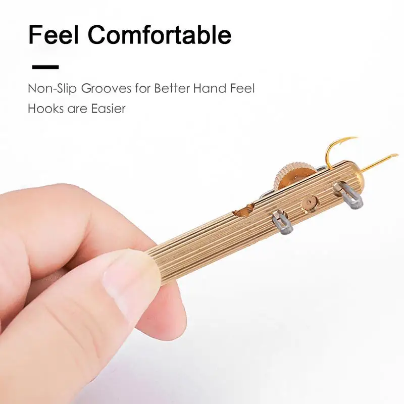 Fishing Knot Tool Fishing Line Hook Knot Tying Tool Copper Durable Fishing Detacher Knotting Tool Hook Remover For Anglers When