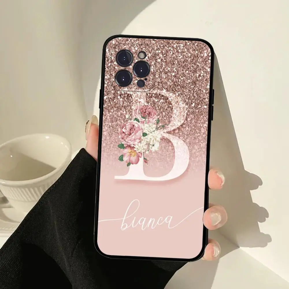 Personalized Name Marbled Phone Case For IPhone 15 14 13 12 Mini 11 Pro XS Max X XR SE 6 7 8 Plus Soft Silicone Cover