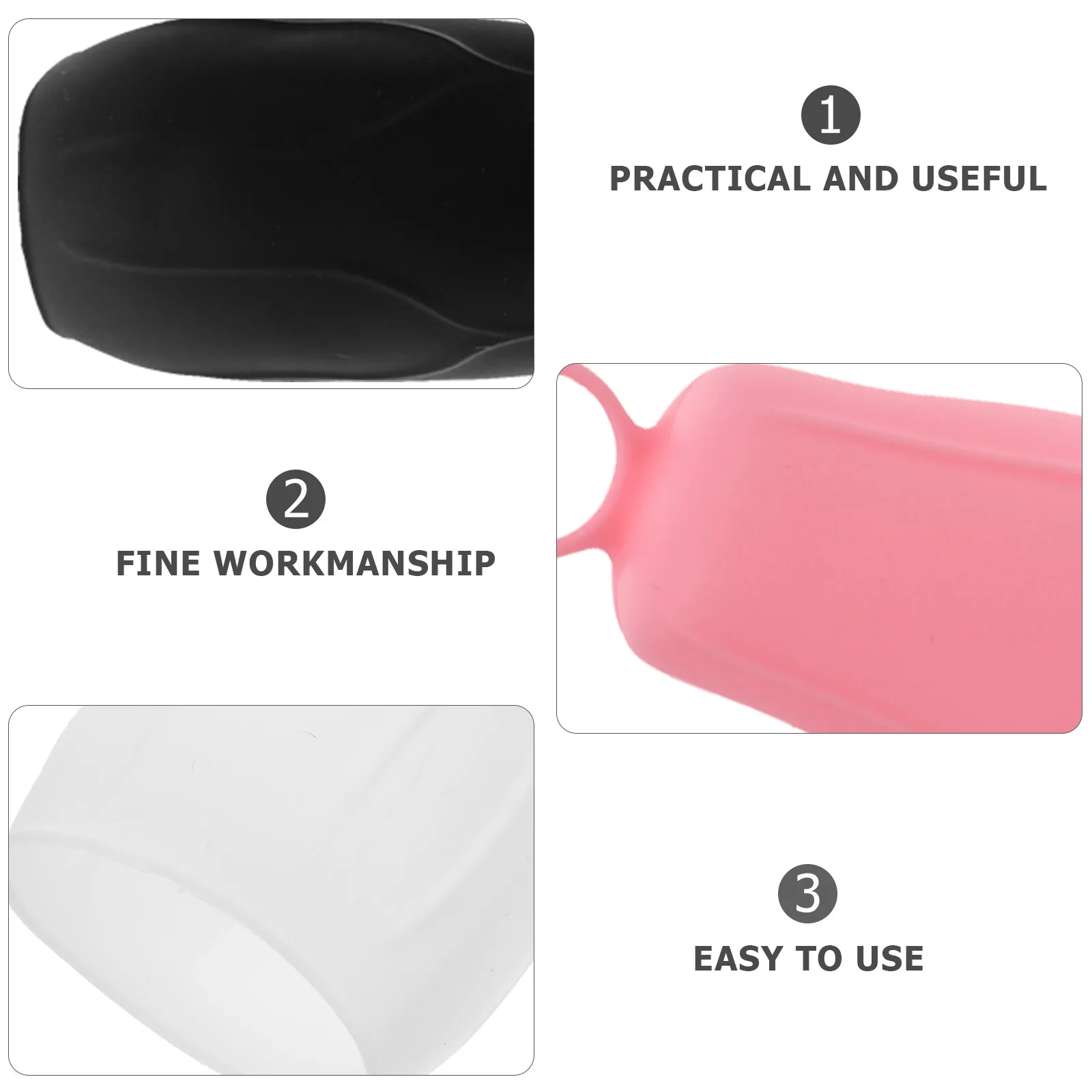 

8 Pcs Silicone Travel Bottle Cover Leakproof Toiletries Lotion Bottles Sleeves Small Sealing Kit Black White Orange Pink Each 2