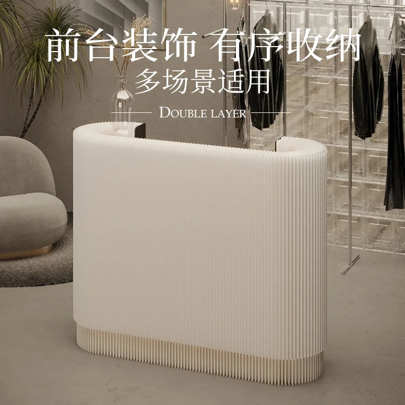 

HYS Front Desk Welcome Reception Desk Cashier Clothing Store Small Simple Counter Shopping Mall Exhibition Mobile Bar