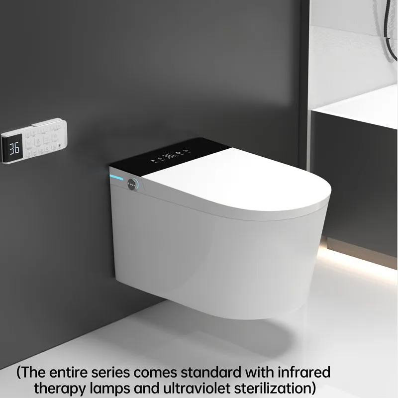Auto Flush Intelligent Toilet S-Trap Ceramic One Piece Bidet Smart WC Floor Mounted Bathroom Commode