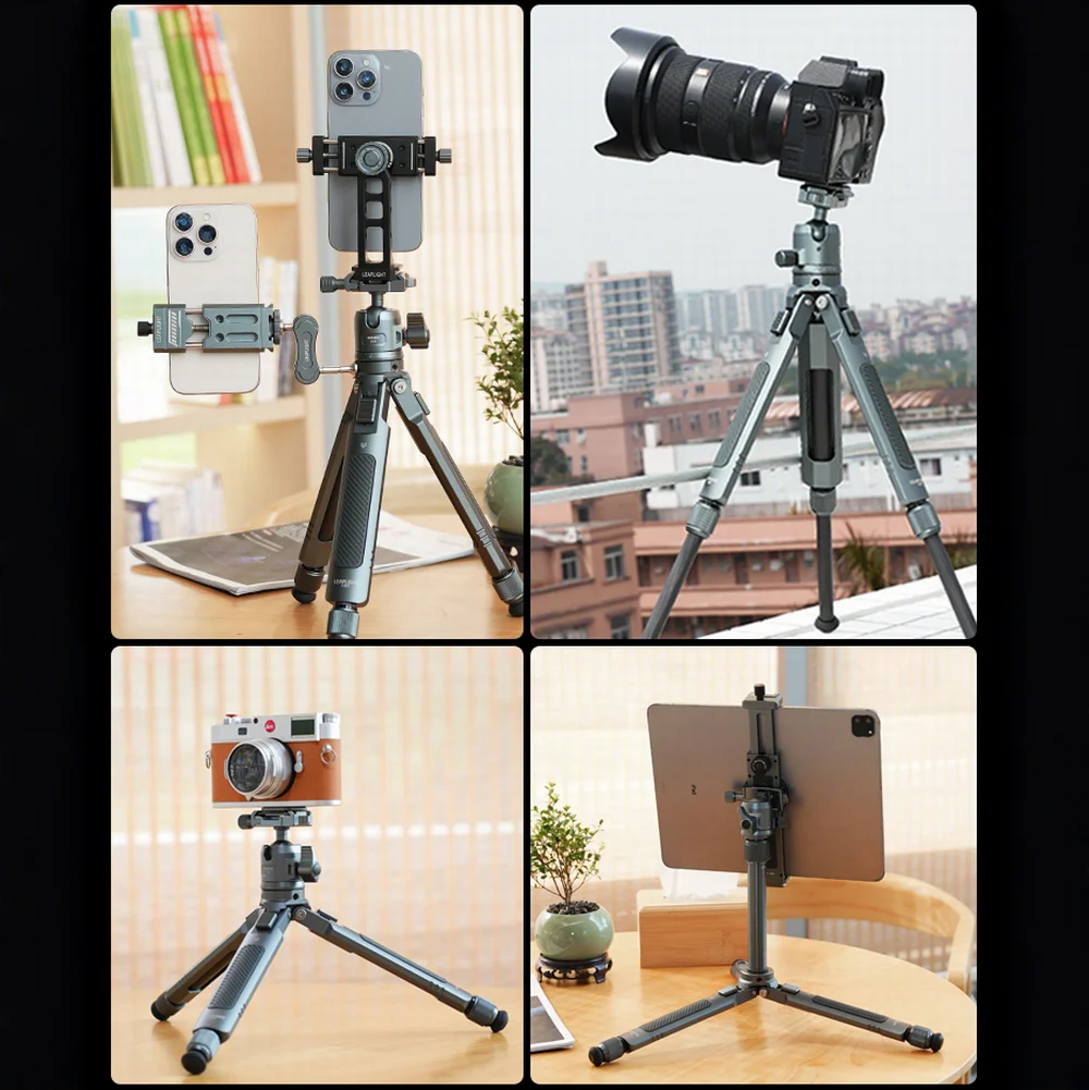 カーボンファイバー製スマホ三脚-デスクトップカメラ三脚-1-4インチスマホホルダー付き-iphone-17-16-dji-ronin-rs4-miniジンバル-dslr対応