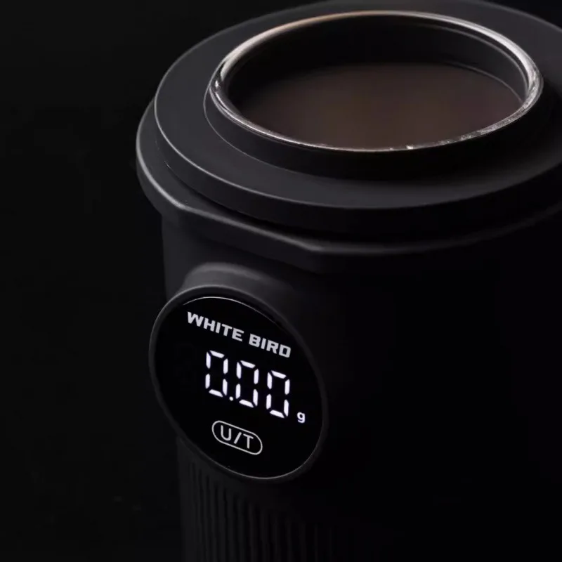 Digital Coffee Scale 500g/0.1g LCD Dosing Cup Rechargeable Espresso 2-in-1 Barist Weighing Scale for Coffee Brewing