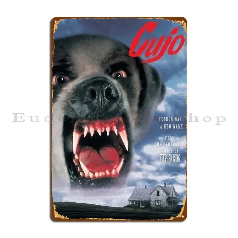 Cujo Dog Stephen King Halloween Clutches Play Please Long Metal Signs Customize Wall Plaque Customized Painting Tin Sign Poster