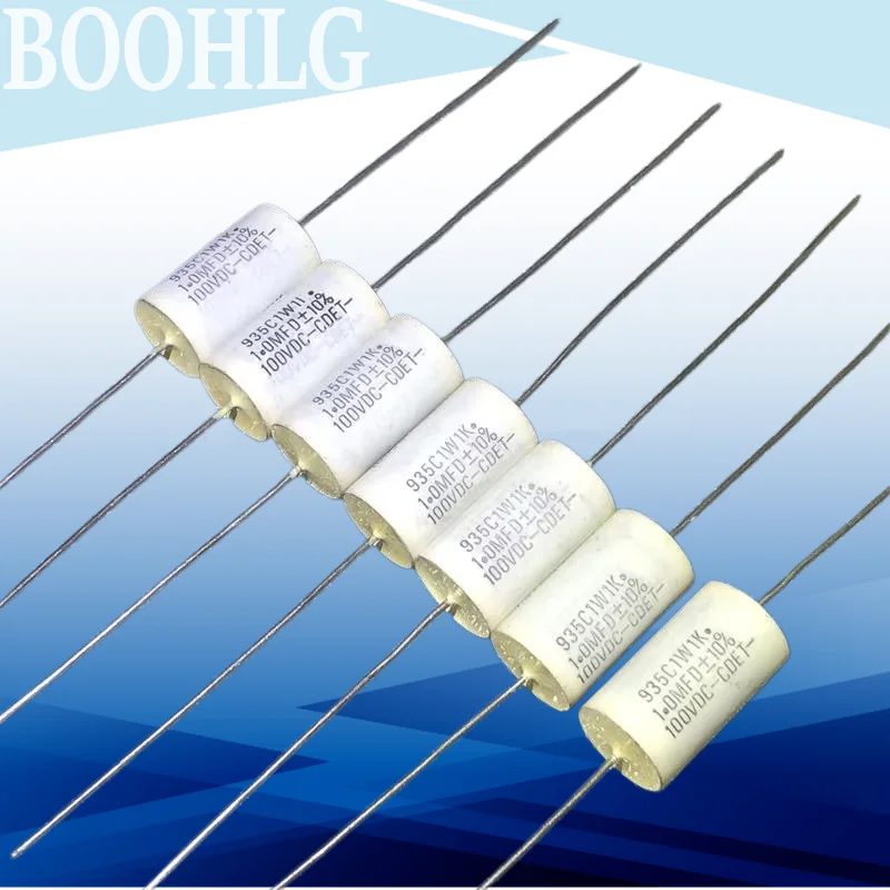 5PCS CDE 935C 1uf 100v 105k 11C18MM thick copper feet metallized polypropylene film capacitor