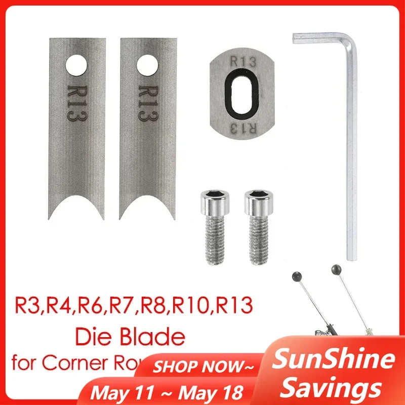 

R3 R4 R6 R7 R8 R10 R13 Die Blade Replacement Parts for Corner Rounder Cutter Machine Corner Rounding Machine Paper Cutting Mold