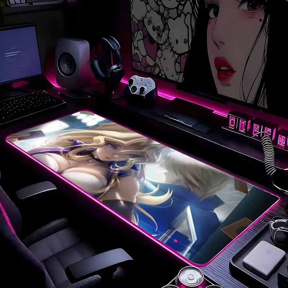 

YuGiOh Mouse Pad Mousepad HD Printing Computer Gamers Locking Edge Non-slip RGB Mouse Pad XXL90x40cm Keyboard PC Desk Pad