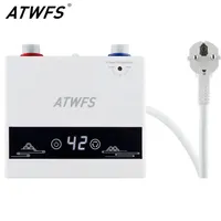 ATWFS Instant Water Heater 220V 4600W Portable Electric Heaters for Bathroom Hot Water Shower and Home Kitchen Heating