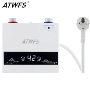 ATWFS 220V 4600W سخان مياه فوري سخانات كهربائية محمولة للحمام ودش بالماء الساخن وتدفئة المطبخ المنزلي أفضل 10 مبيعات لسخانات المياه الكهربائية - رقم 4