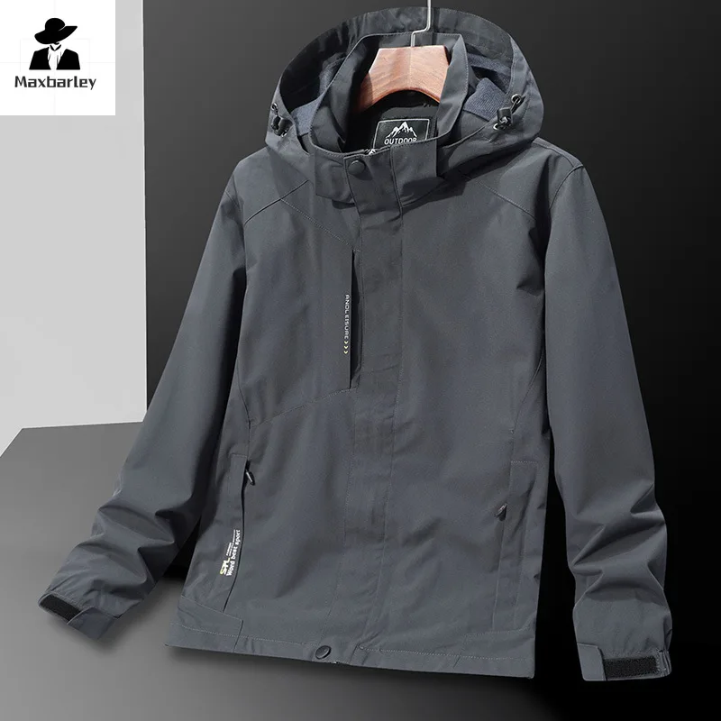 

Men's Outdoor Windproof Waterproof Jacket - Perfect For Hiking And Climbing, Ideal For Couples' Adventure Gear Men Clothing