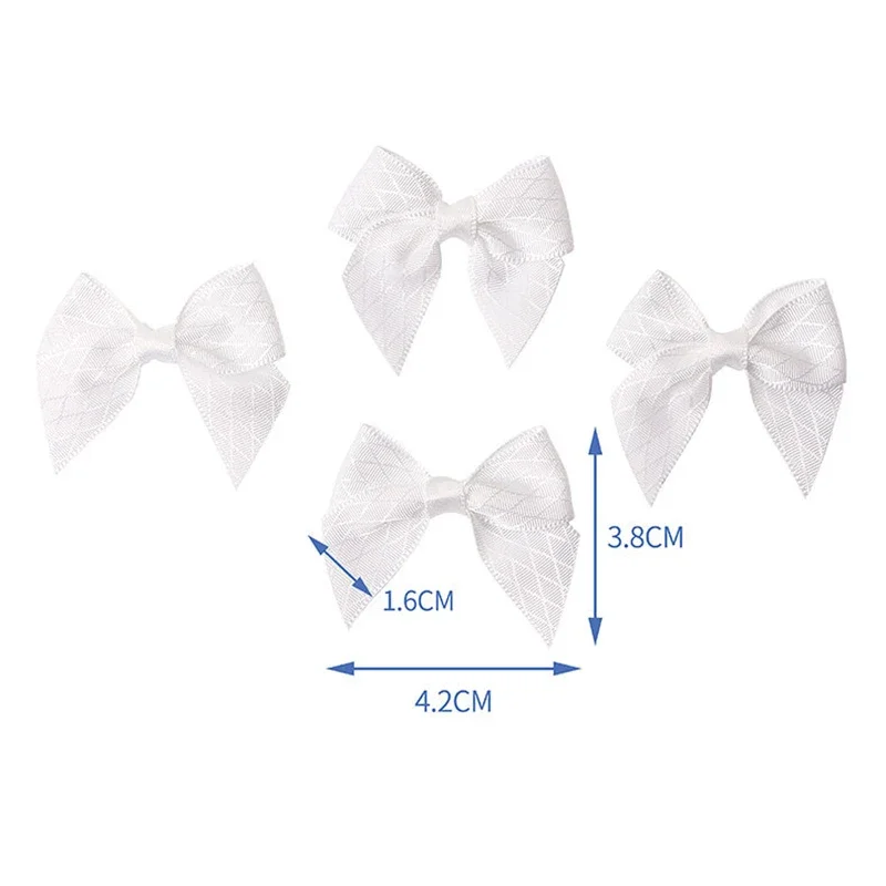 Nministériels ds de Ruban en Satin pour Décoration Artisanale, Petit Nministériels d Papillon, Fleur, Mariage, Noël, ix, DIY, Cadeau, 4.2x3.8cm, 10 Pièces