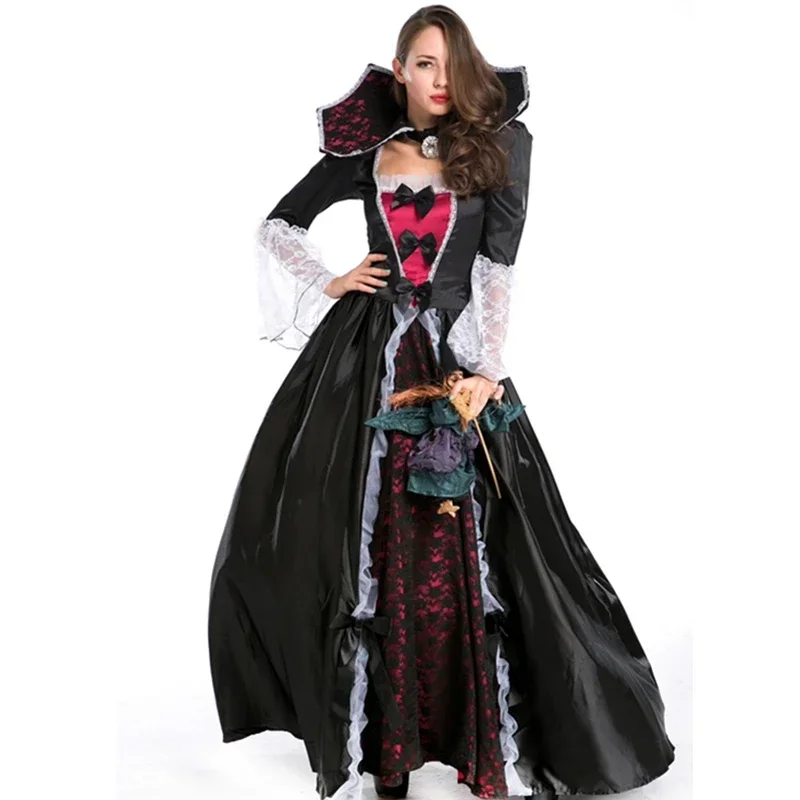 

Halloween Sorceress Vampire Zombie Queen Cosplay Adult Carnaval Costumes