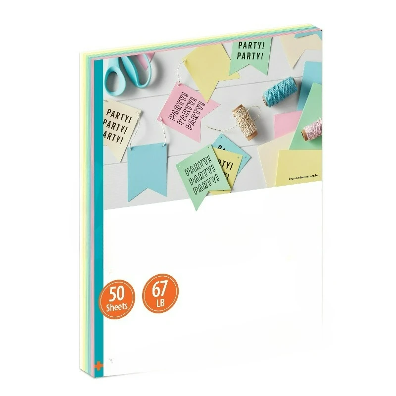 Assorted Pastel Card Stock, 8.5
