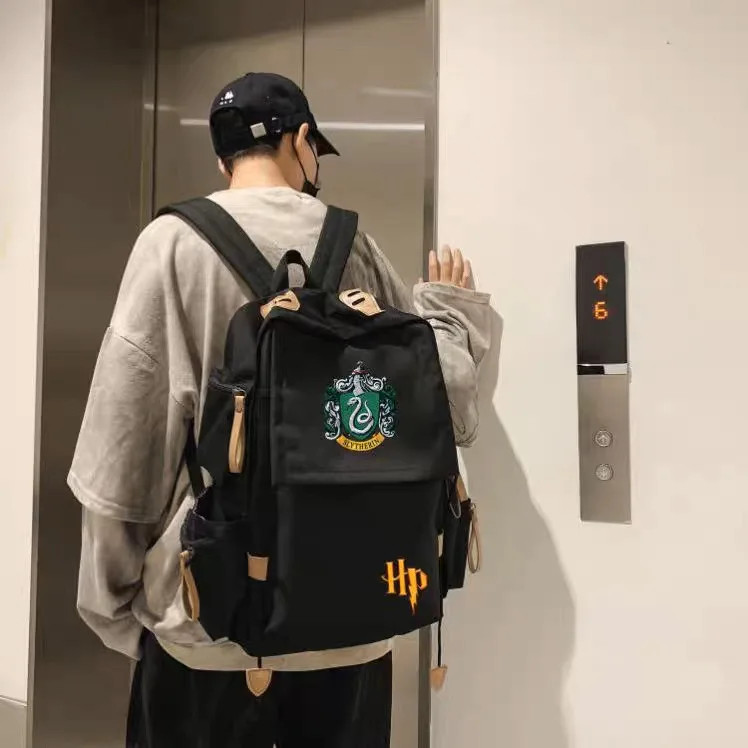 Hogwarts Badge Backpacks Anime Harry A Potter School Bags For Teenager Portable Laptop Bags Large Capacity Travel Bags Backpack