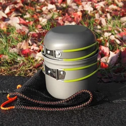 2025 Hot Sale Camping Pots Cookware Set Portable Outdoor Cooking  Tableware for Hiking Trekking Picnic Fishing Mountaineering