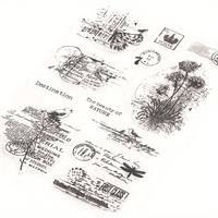 Vintage Text/Numbers Transparent Rubber Seal Stamps Diy Scrapbooking Decoration Flowers Stamp Planner Album Journal Supplies