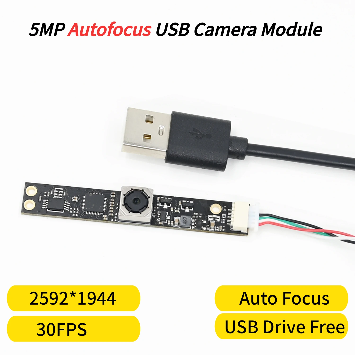 

5MP AutoFocus Camera Module Bar, 30FPS, 60x8mm, 5-Megapixel Mini USB Webcam For Laptop Integrated ,Plug And Play