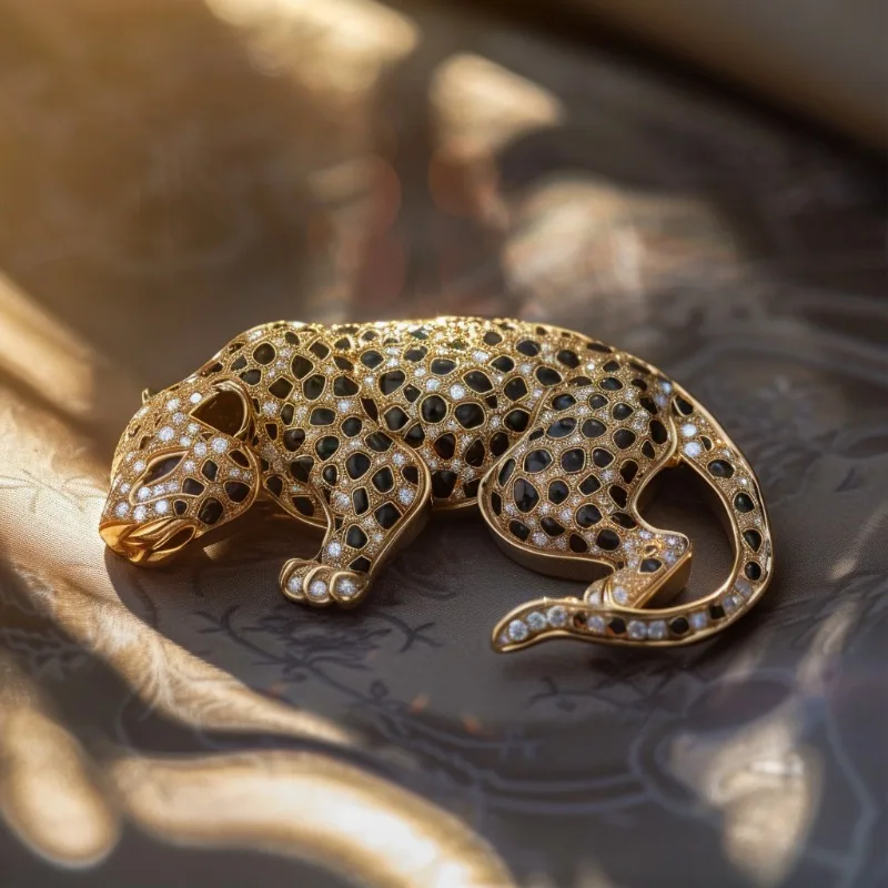 Unique Leopard Brooch, Niche Personality Banquet Holiday Gift Pin Ornament Brooch